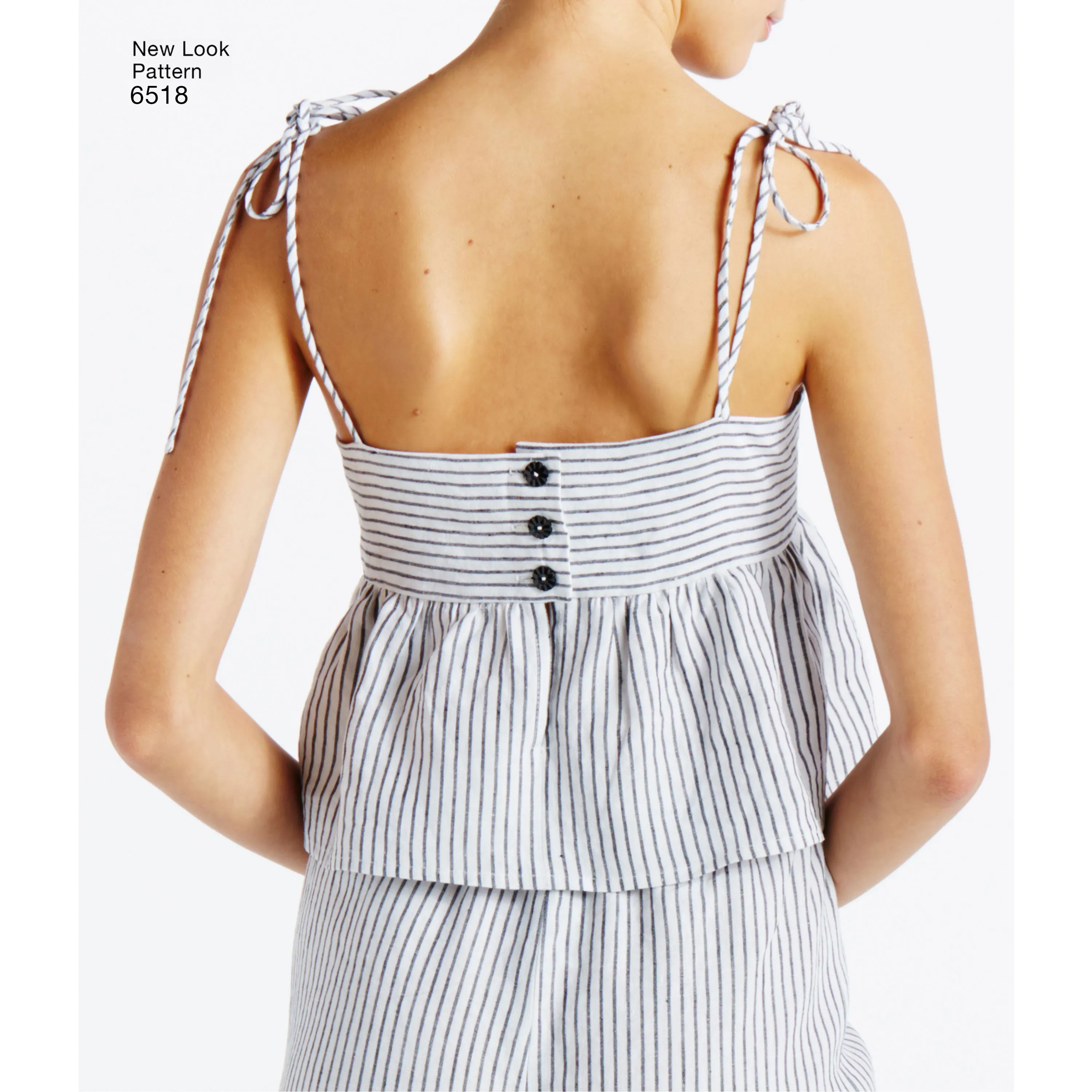 6518 New Look Pattern 6518 Women’s   Dress, Tops in Two Lengths, Pants, and Shorts