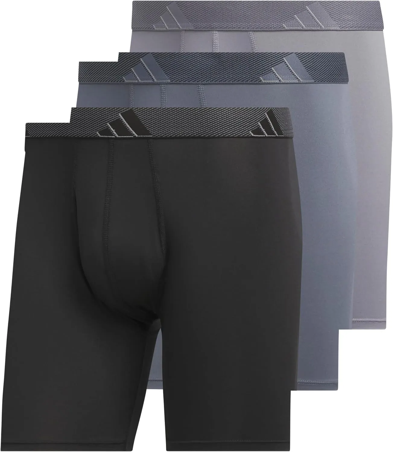 adidas Men's Microfiber Boxer Brief, Performance Boxer Briefs Underwear Pack for Men