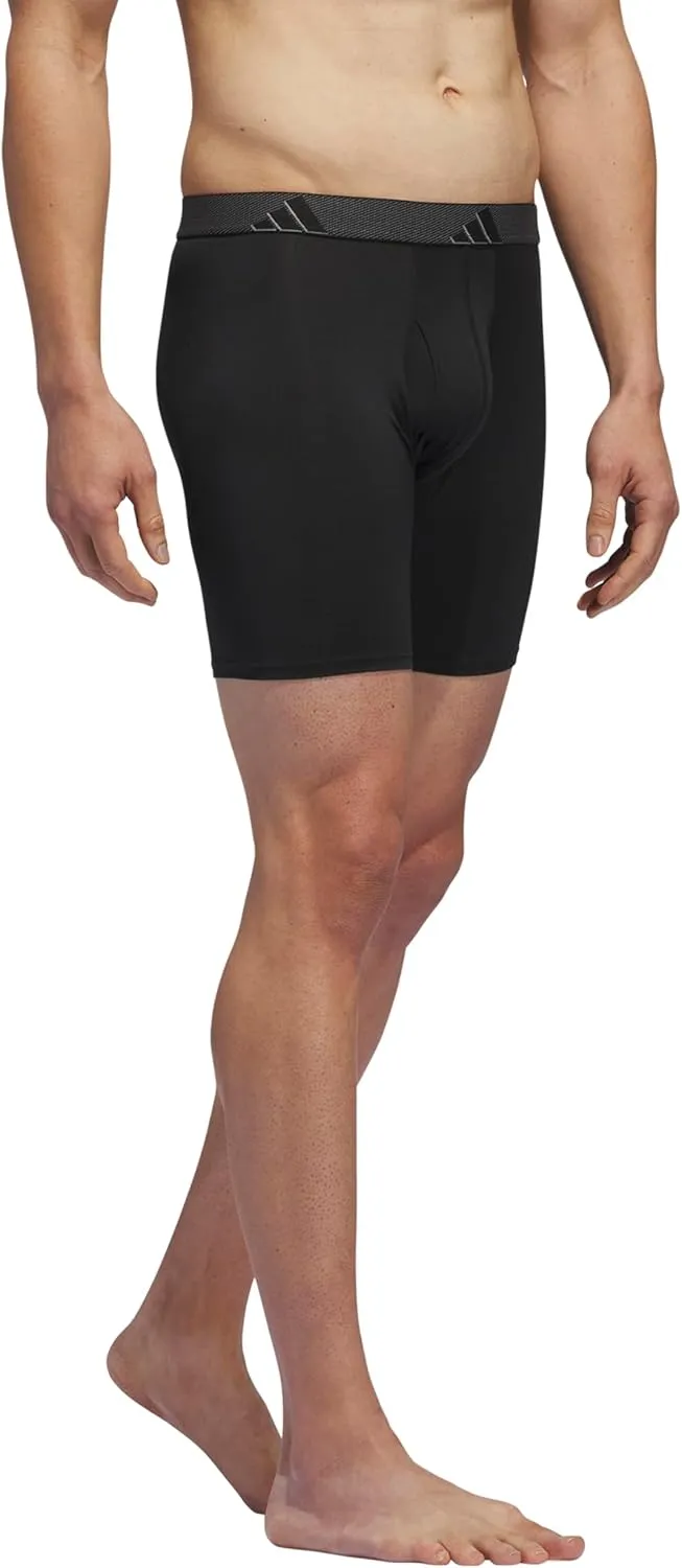 adidas Men's Microfiber Boxer Brief, Performance Boxer Briefs Underwear Pack for Men