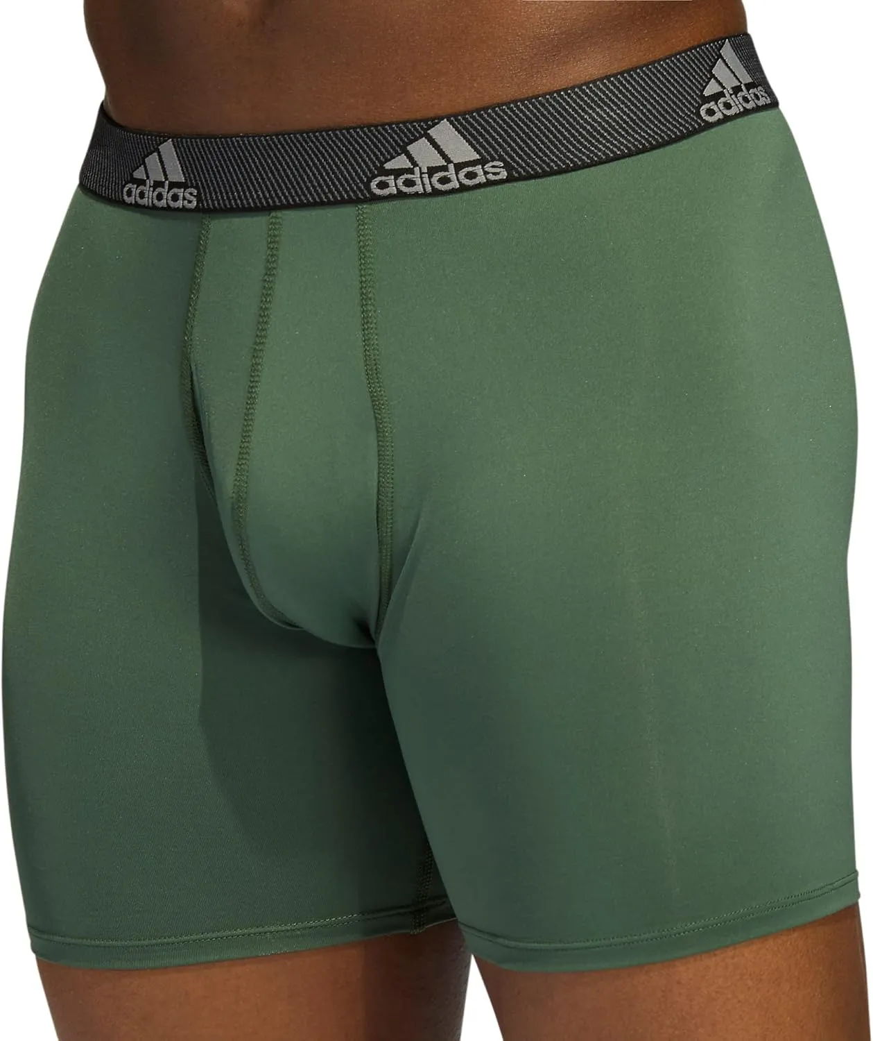adidas Men's Microfiber Boxer Brief, Performance Boxer Briefs Underwear Pack for Men