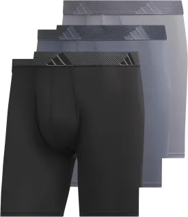 adidas Men's Microfiber Boxer Brief, Performance Boxer Briefs Underwear Pack for Men
