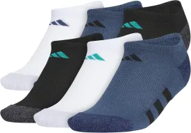 adidas Unisex Kids-Boy's/Girl's Cushioned Angle Stripe No Show Socks (6-Pair)