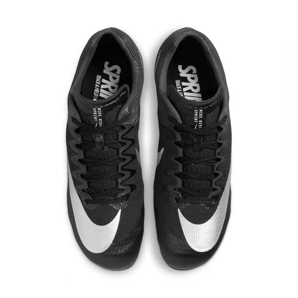 All Gender Nike Zoom Rival Sprint Spike - Black/Metallic Silver/Lt Smoke Grey- Regular (D)