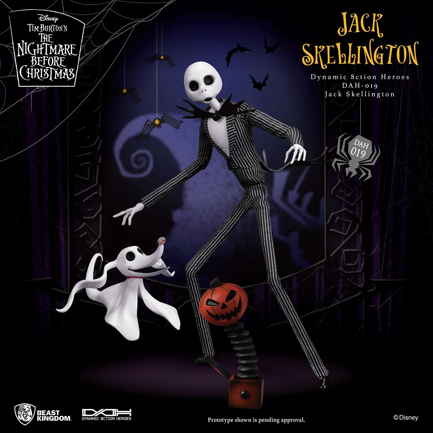 Beast Kingdom DAH-019 Disney The Nightmare Before Christmas: Jack Skellington Dynamic 8ction Heroes Action Figure