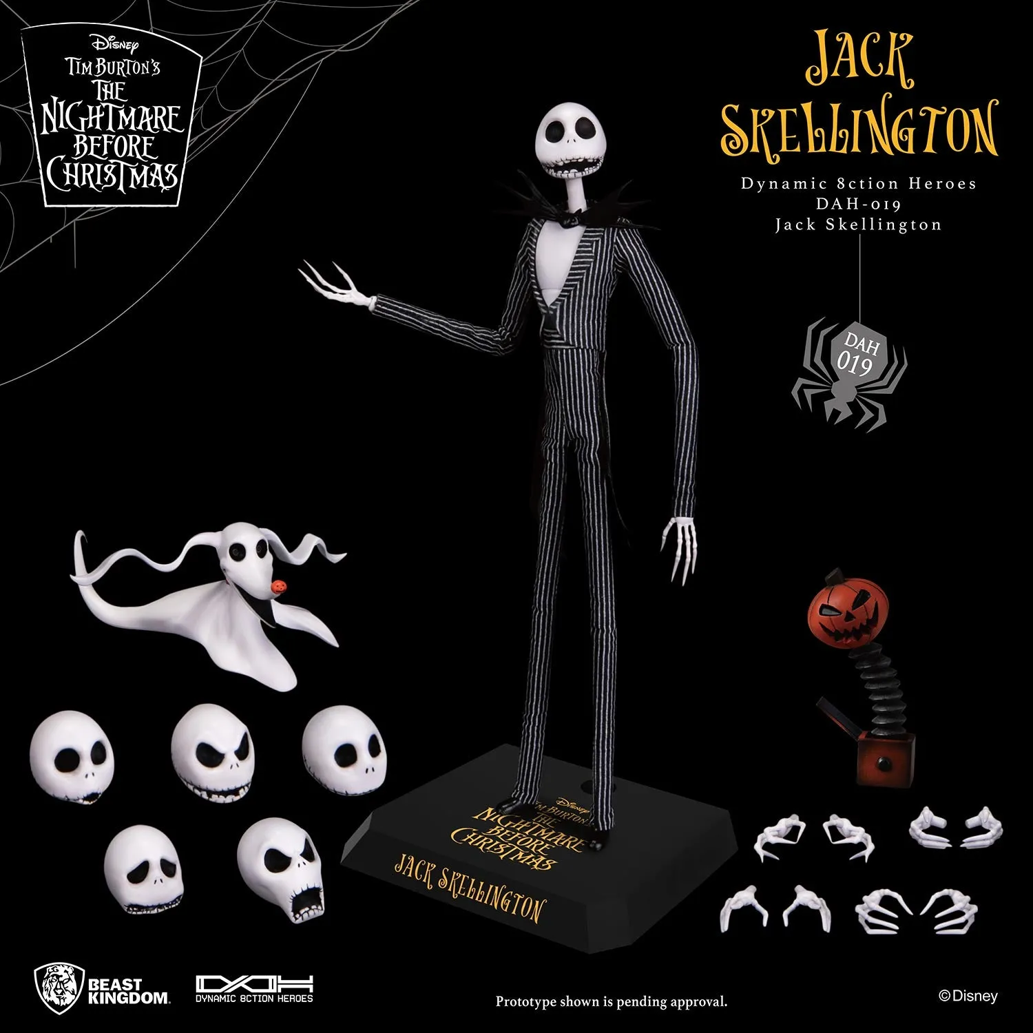 Beast Kingdom DAH-019 Disney The Nightmare Before Christmas: Jack Skellington Dynamic 8ction Heroes Action Figure