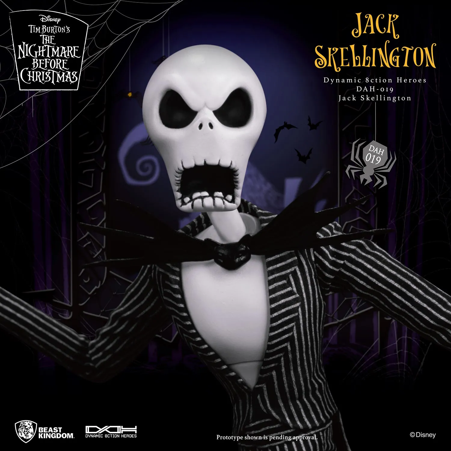 Beast Kingdom DAH-019 Disney The Nightmare Before Christmas: Jack Skellington Dynamic 8ction Heroes Action Figure