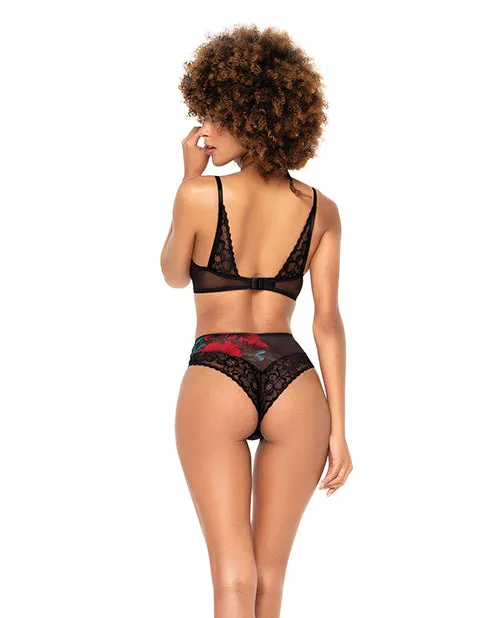 Black Bra Top & High Waisted Panty S/M