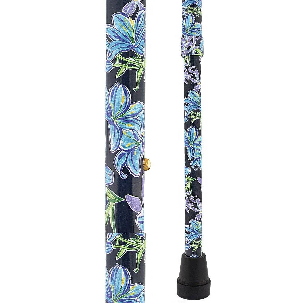 Designer Dark Blue Vivienne May: Comfort Grip Offset Cane