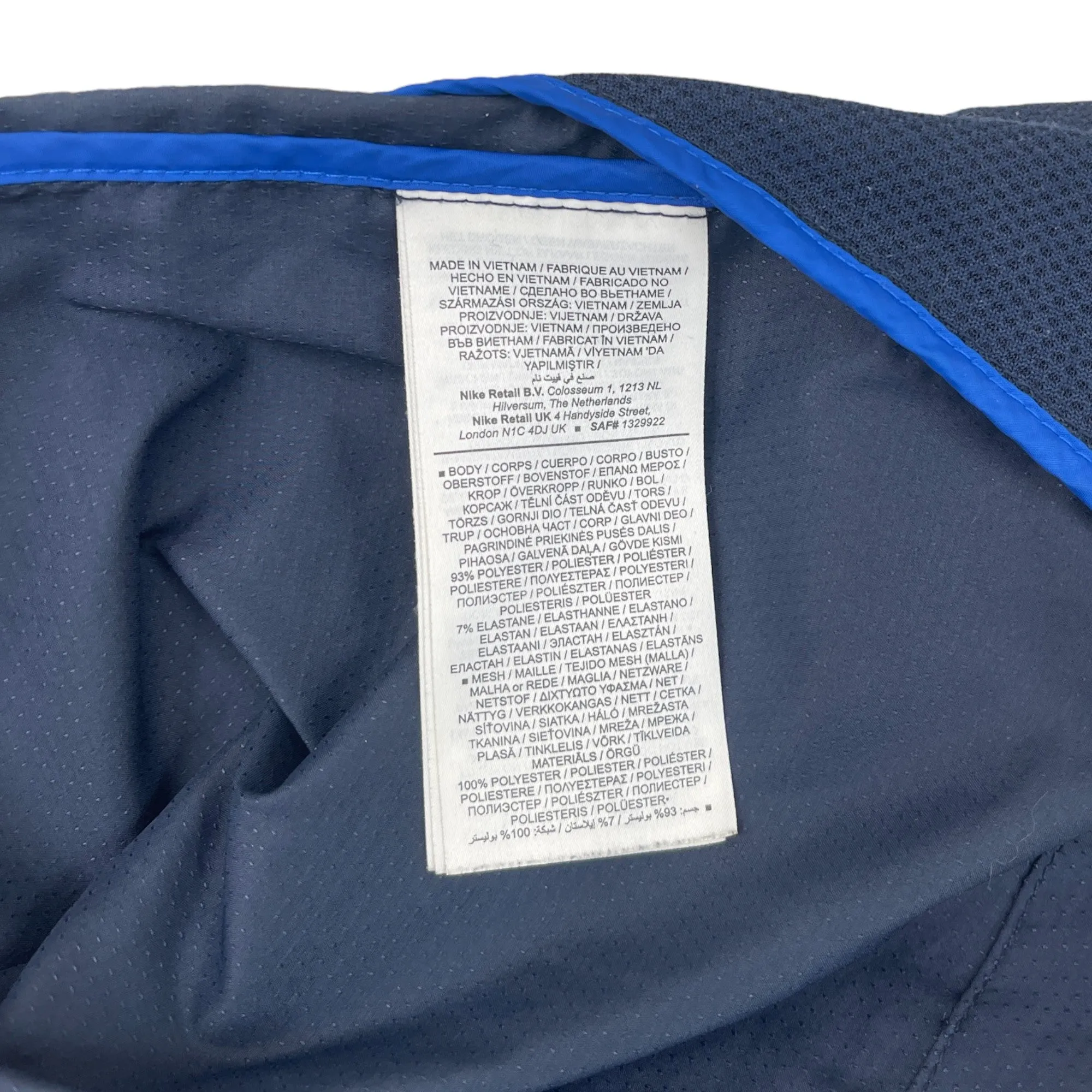 Men's Running Jacket Blue Size S