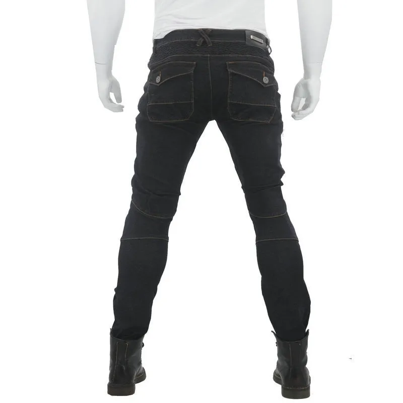 Men\'s Unisex Jeans Stylish Biker Motorcycle Trousers Combat Comfortable