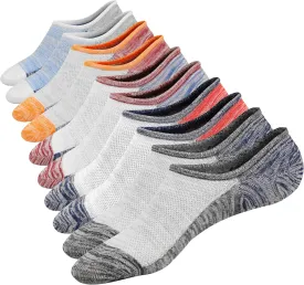 Mottee&Zconia No Show Sock Low Cut Ankle Short Socks for Men Basic Casual Anti-skid Cotton Socks with Non Slip Grips