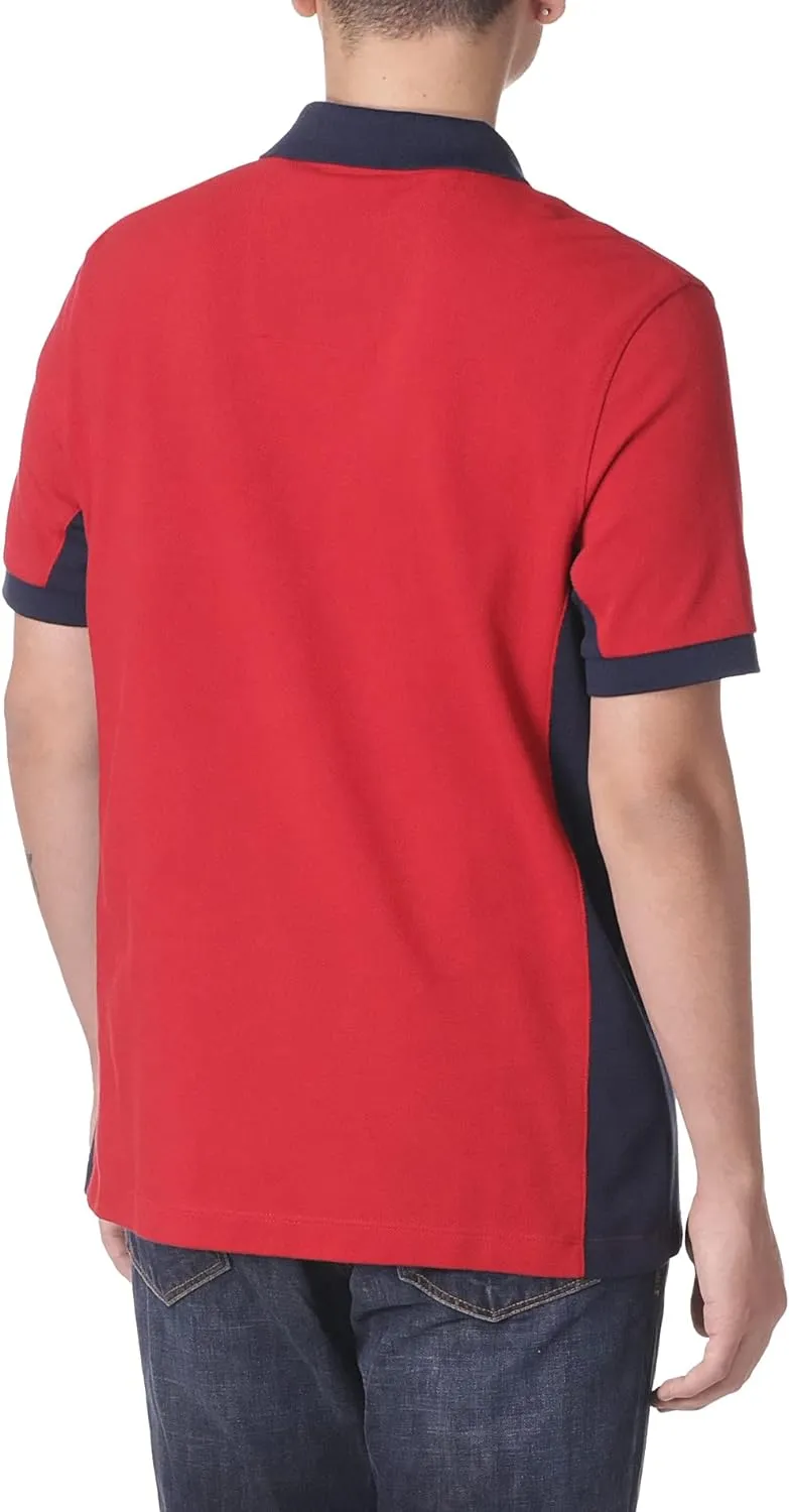 Nautica Men's Short Sleeve Color Block Performance Pique Polo Shirt