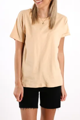 Nude Lucy Embroidered Slogan Tee