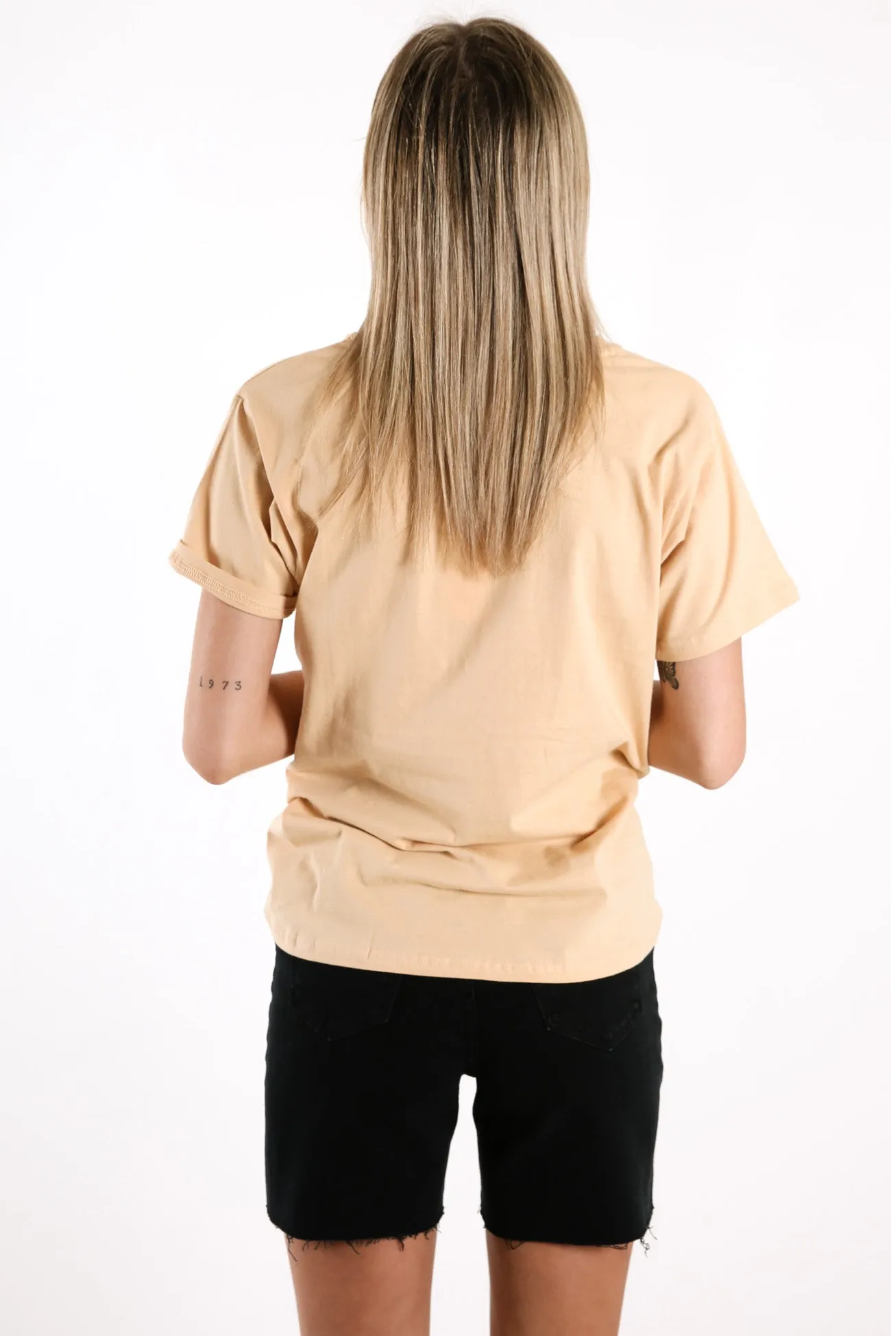 Nude Lucy Embroidered Slogan Tee
