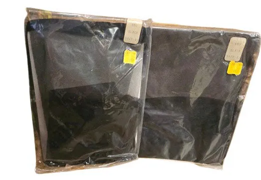 VINTAGE 1950s NEW 2 PAIR NATIONAL BLACK SEAMLESS SHEER TOE STOCKINGS IN SIZE 11
