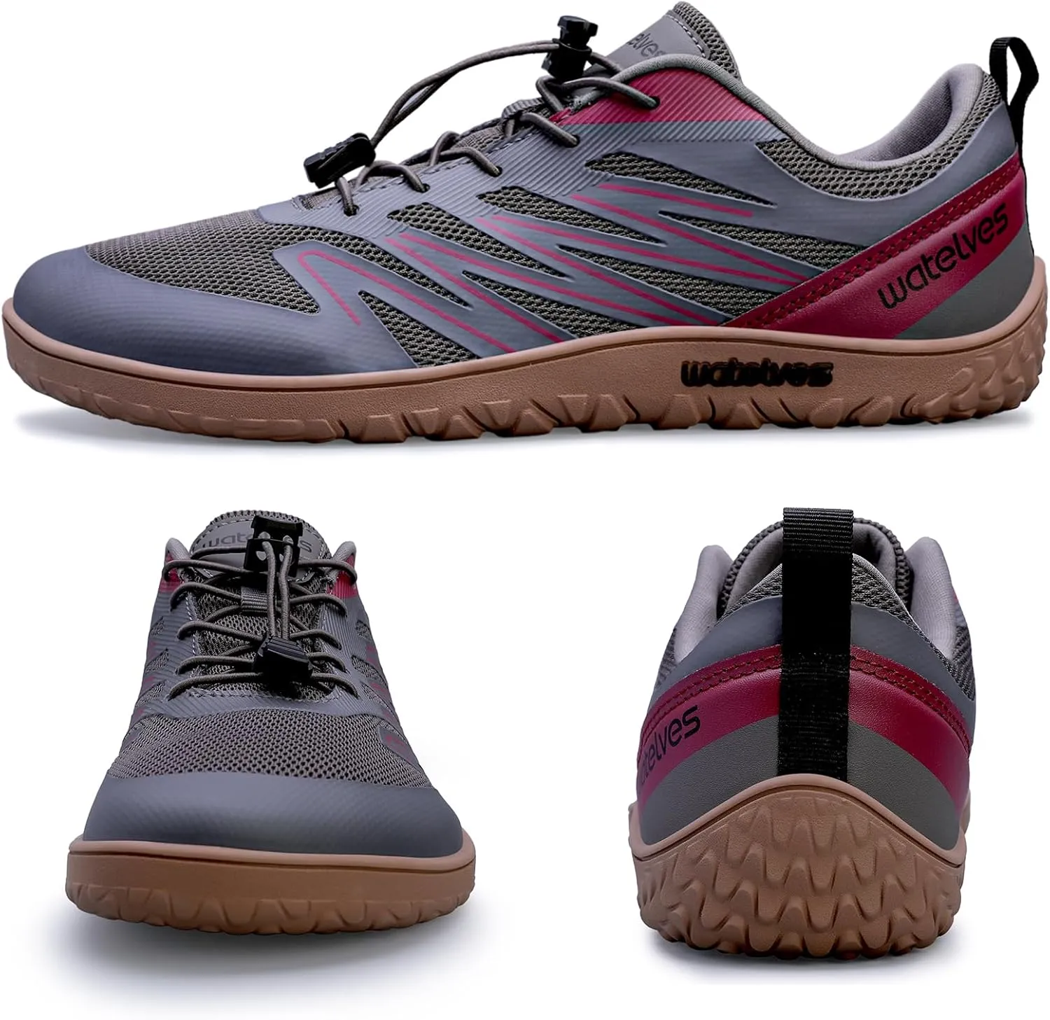 WateLves Barefoot Shoes Men Women Wide Width Minimalist Zero Drop Shoes Trail Running Walking Sneakers