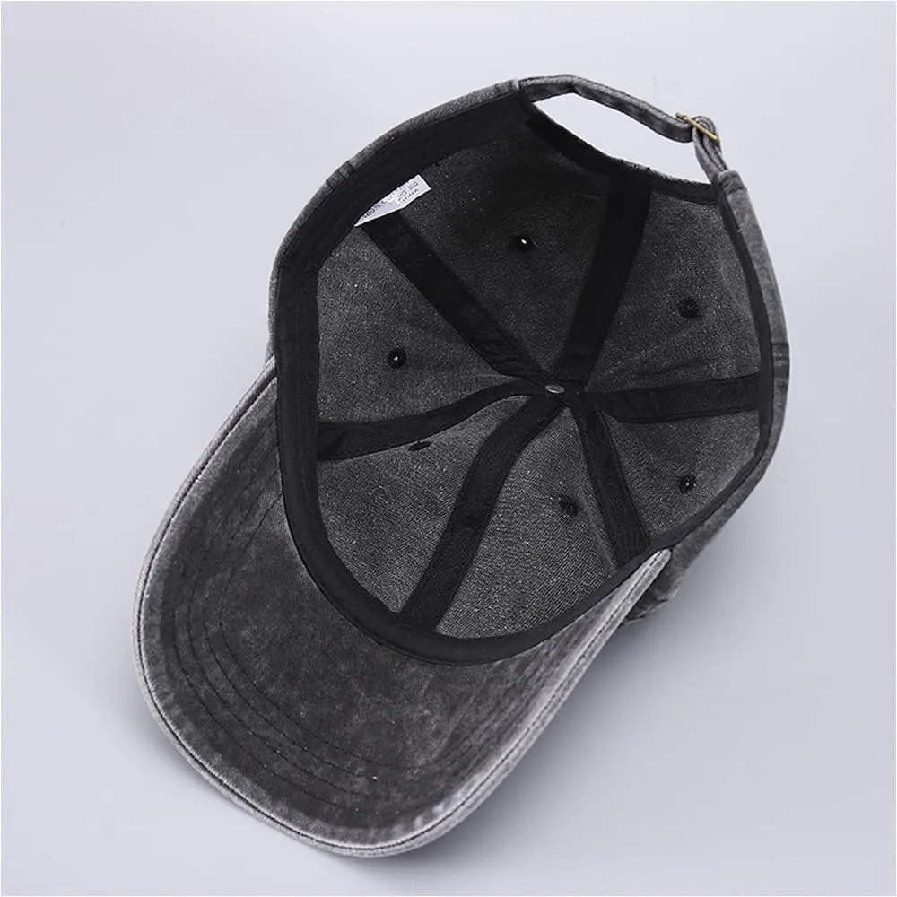 Women's Vintage Washed Baseball Cap Adjustable Cute Heart Graphic Cotton Dad Hat