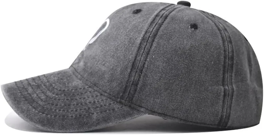 Women's Vintage Washed Baseball Cap Adjustable Cute Heart Graphic Cotton Dad Hat