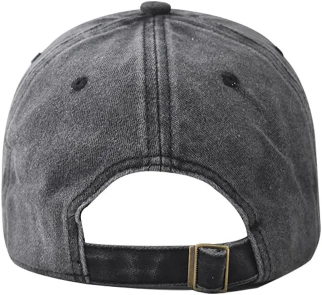 Women's Vintage Washed Baseball Cap Adjustable Cute Heart Graphic Cotton Dad Hat