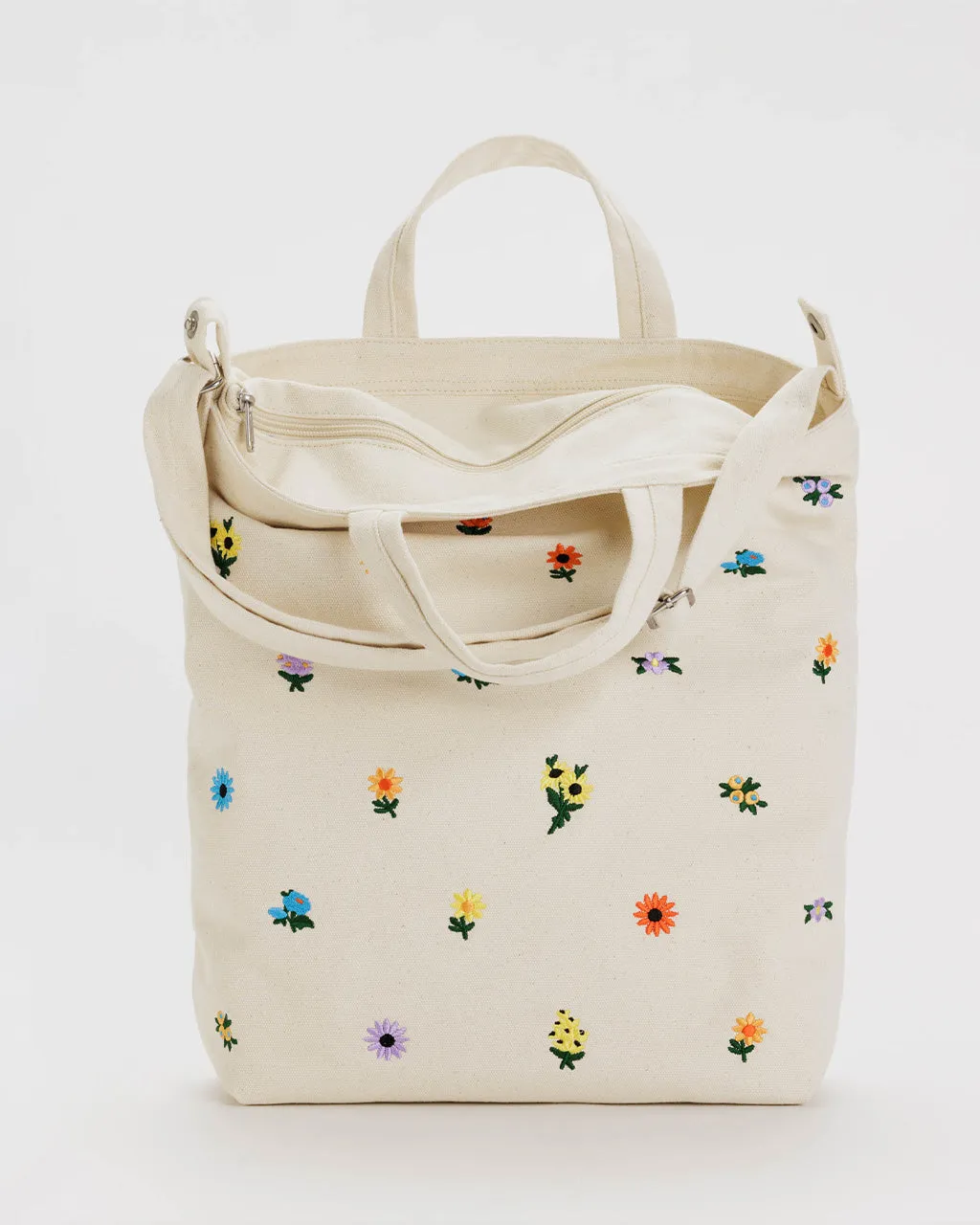 Zip Duck Bag - Embroidered Ditsy Floral